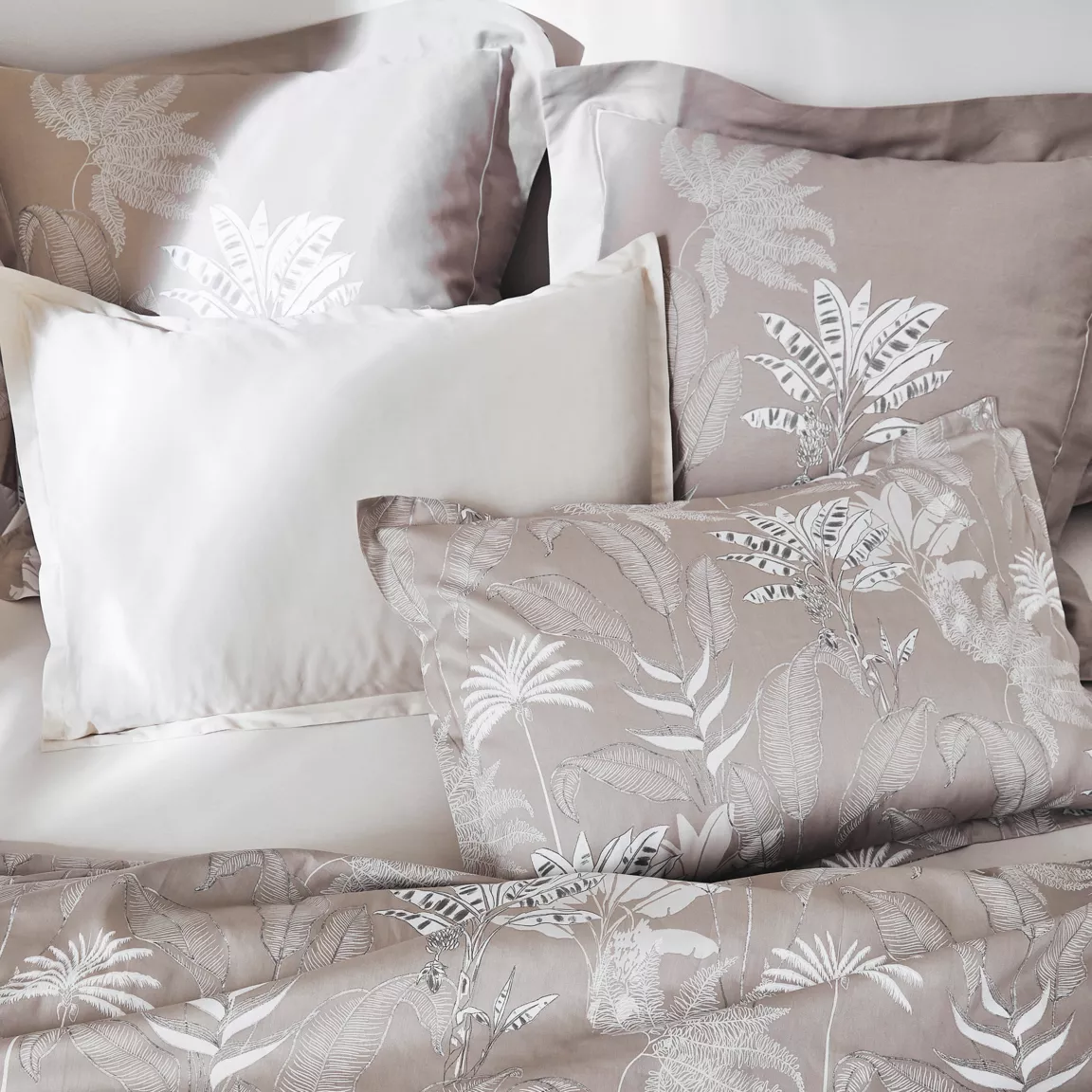 Housse de couette satin de coton (200 x 200 cm) Cayenne Marron