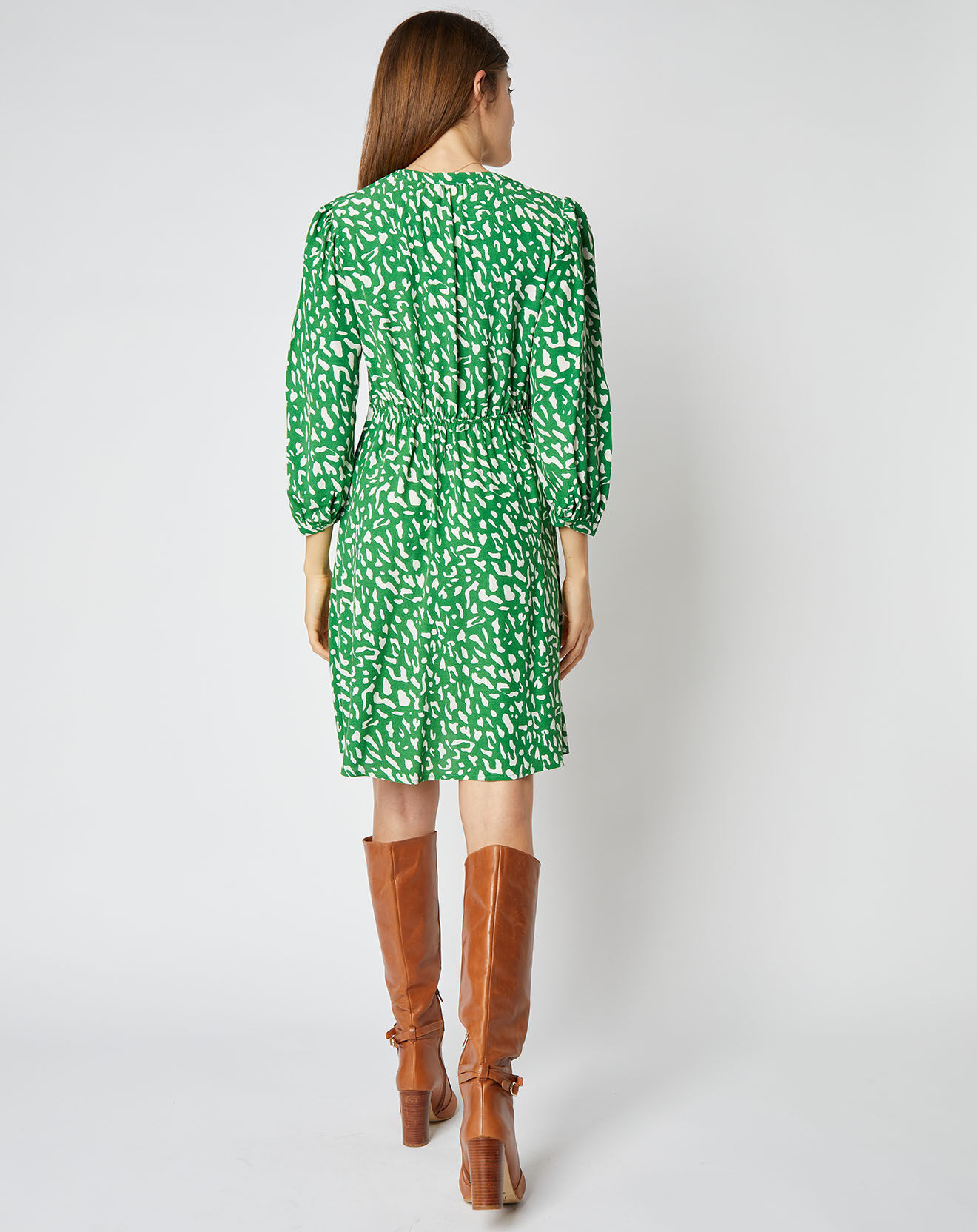An'ge Robe courte Charlotte à motifs vert