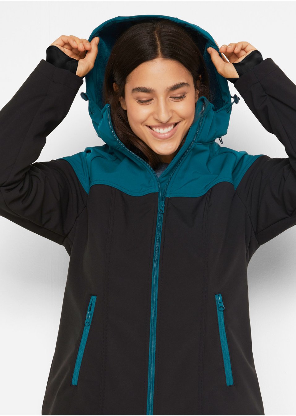 Veste softshell à capuche amovible, imperméable