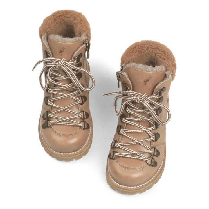 Petit Nord Boots Fourrées Shearling Winter | Beige