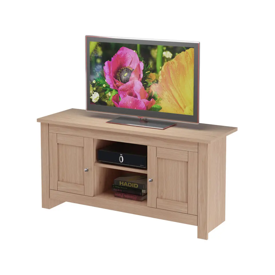 Emerald - TV-meubel met 2 eiken spaanplaatdeuren