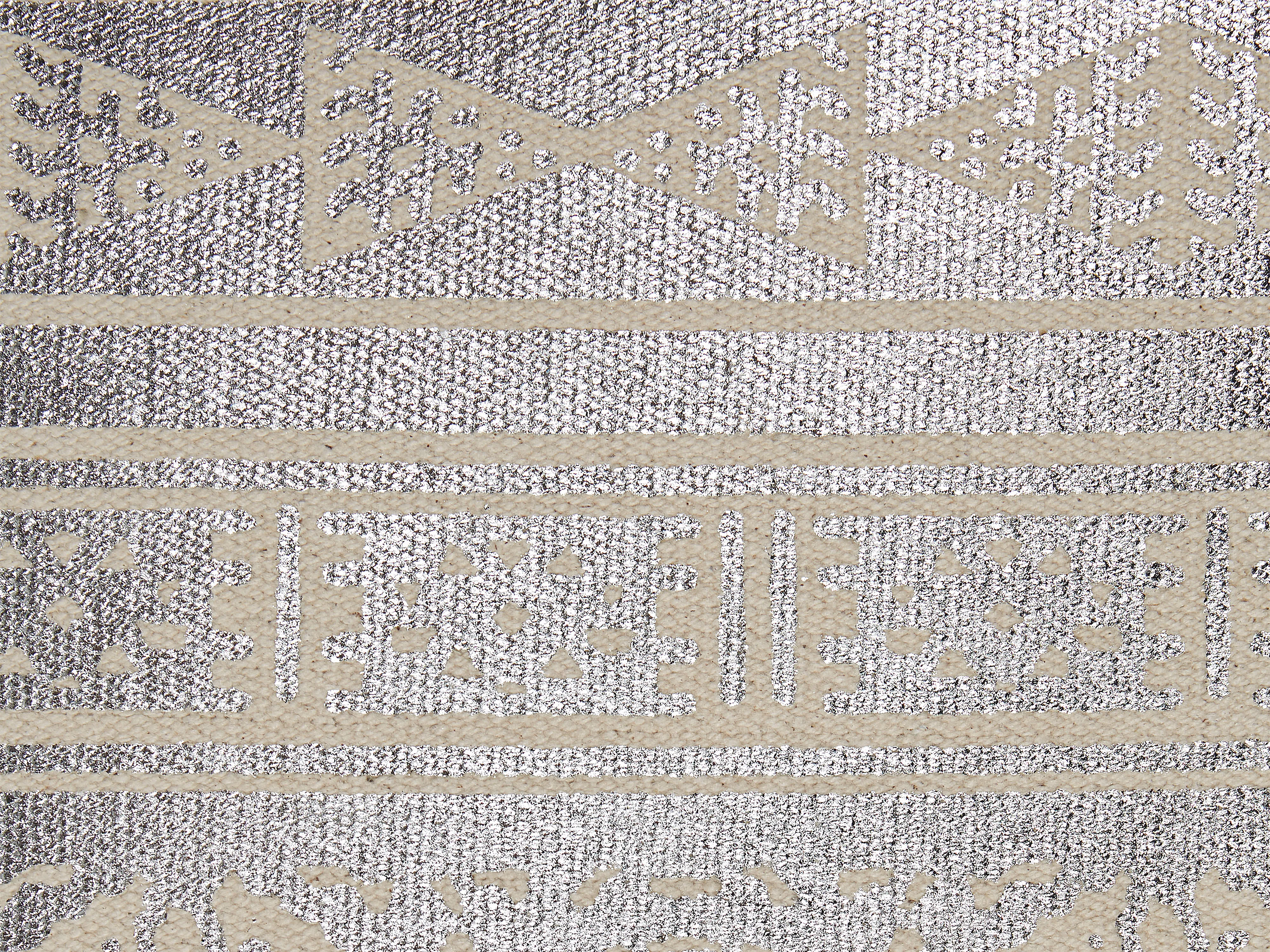 Set van 2 sierkussens OUJDA Katoen 50 x 50 cm Zilver geometrisch patroon