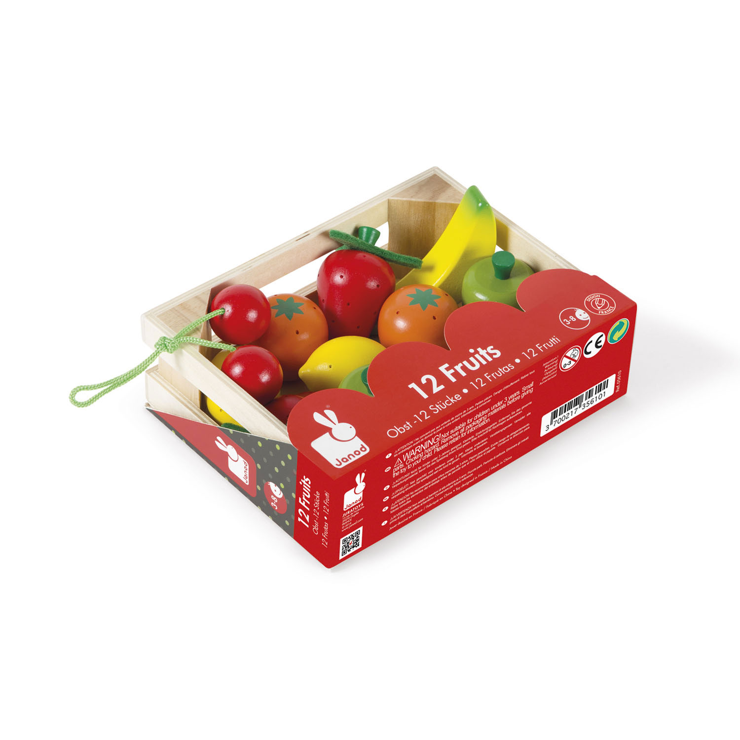 Janod Kistje met Fruit, 12dlg.