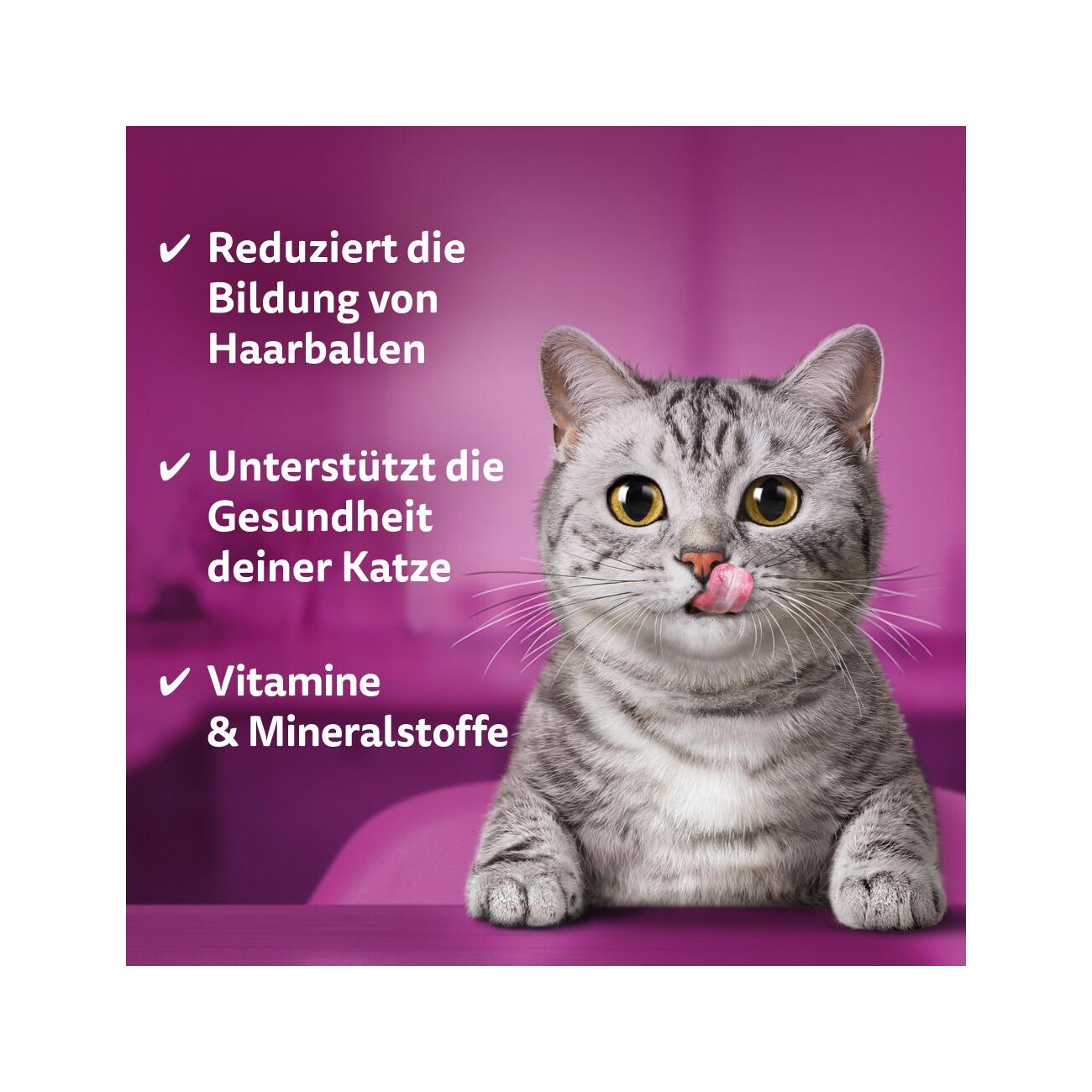 Whiskas Snacks, Anti-Hairball, Huhn 6x50 g