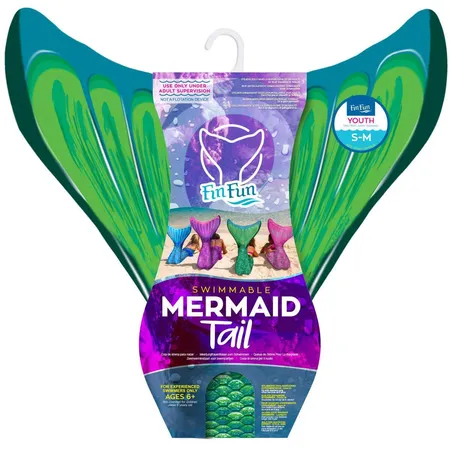Fin Fun Meerjungfrau Flosse Größe S / M, Monoflosse und Fischschwanz, grün