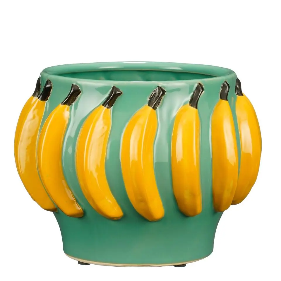 Mica Decorations Moza Bloempot Binnen - H18 x Ø24 cm - Keramiek