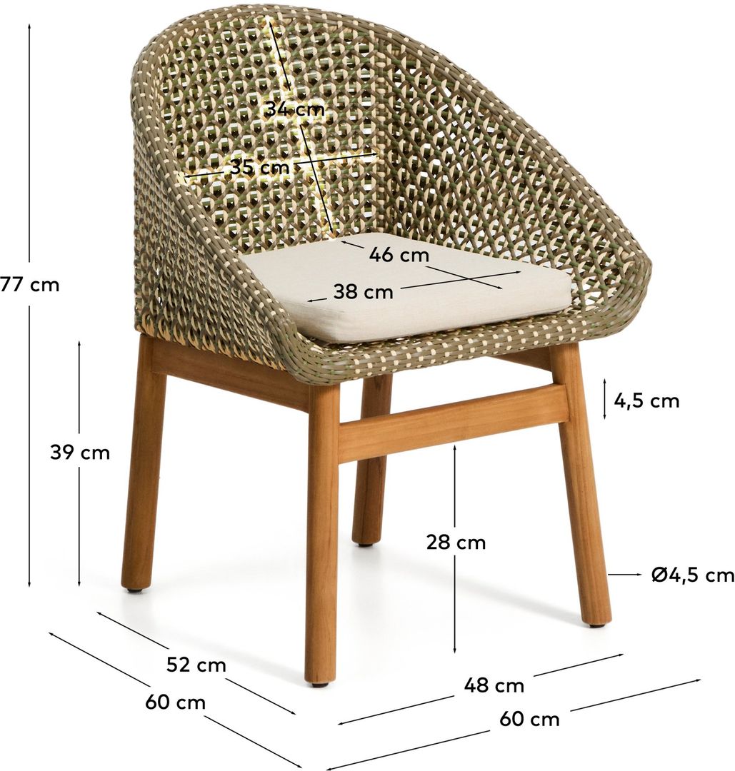 Kave Home   Olbia Tuinstoel