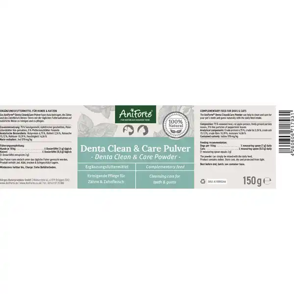 Denta Clean & Care Pulver für Hunde und Katzen