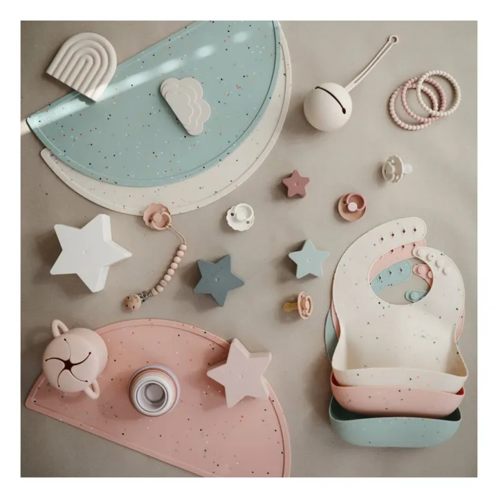 Mushie Set de table Confettis en silicone | Rose
