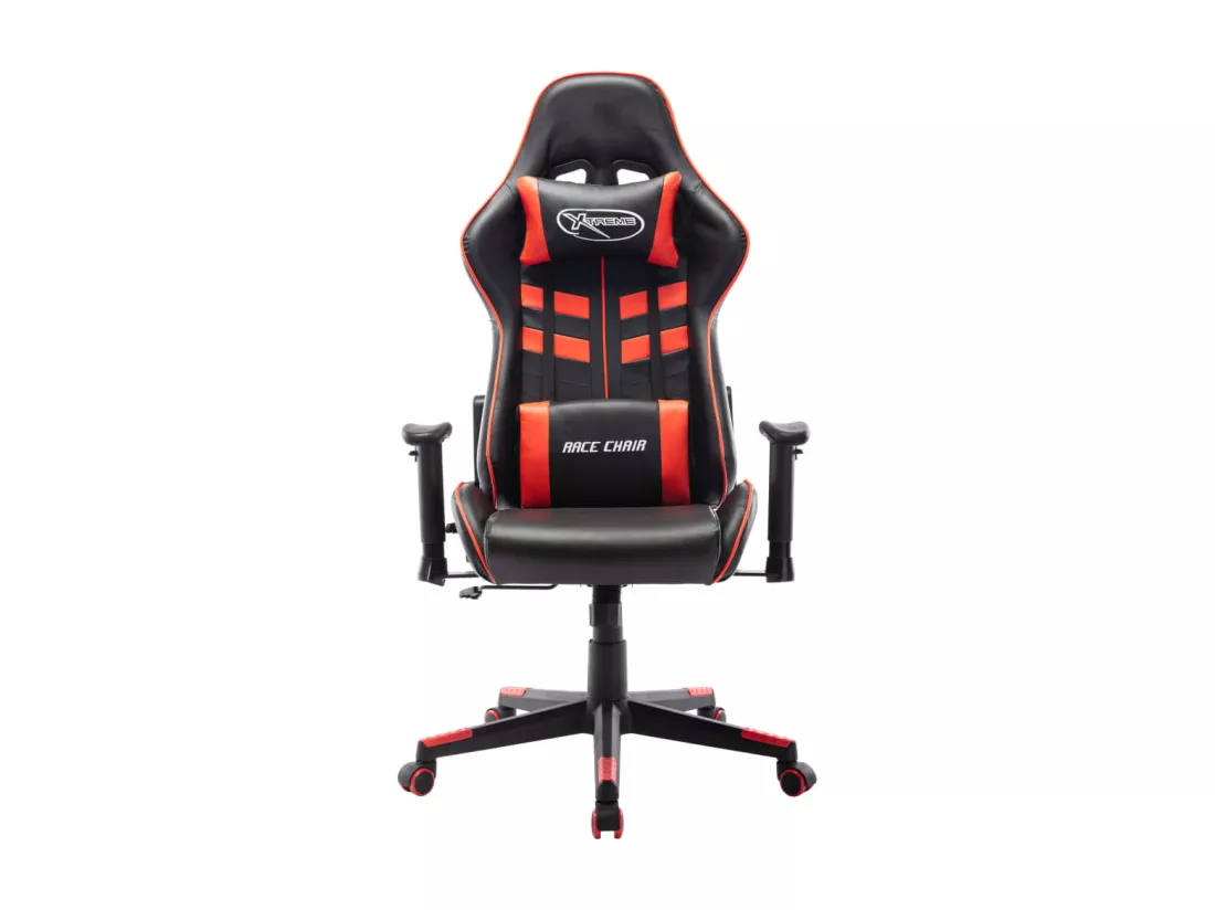 Chaise de jeu Noir et rouge Cuir artificiel