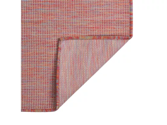 Prolenta Premium - Tapis à tissage plat d'extérieur 100x200 cm Rouge