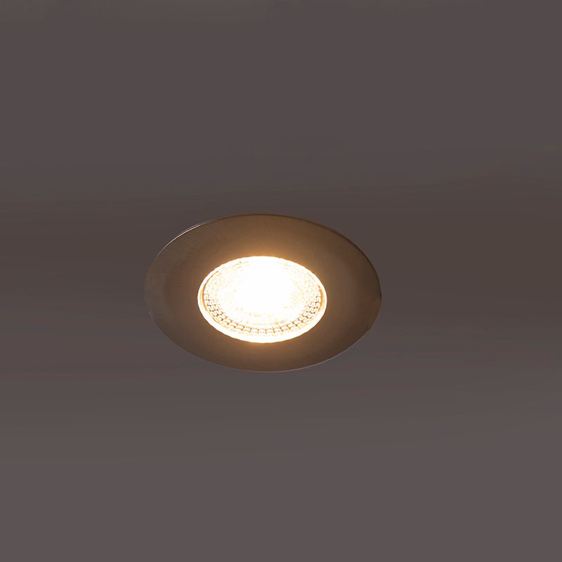 Inbouwspot zilver incl. LED 3-staps dimbaar IP44 - Ulo