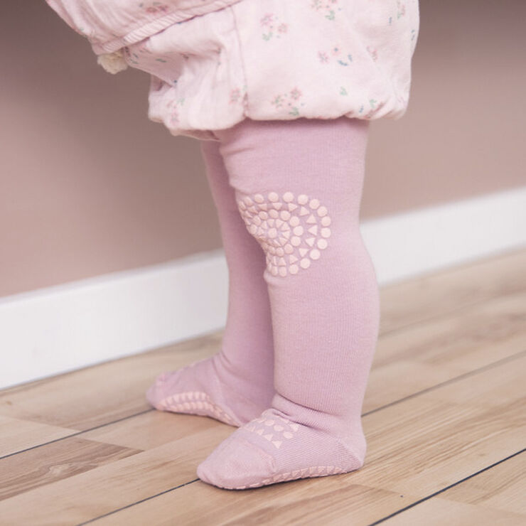 GoBabyGo Kravle Strømpebukser Dusty rose