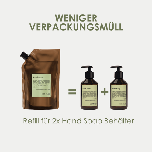Jean&Len Hand Soap Bergamot/Cedarwood Nachfüllpack