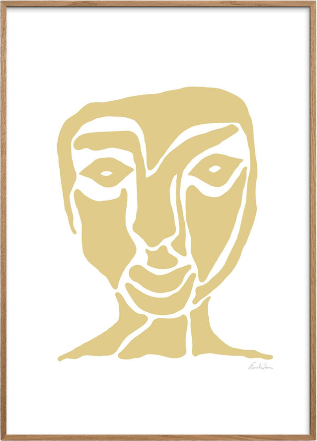 Poster & Frame YELLOW FACE Flerfarvet