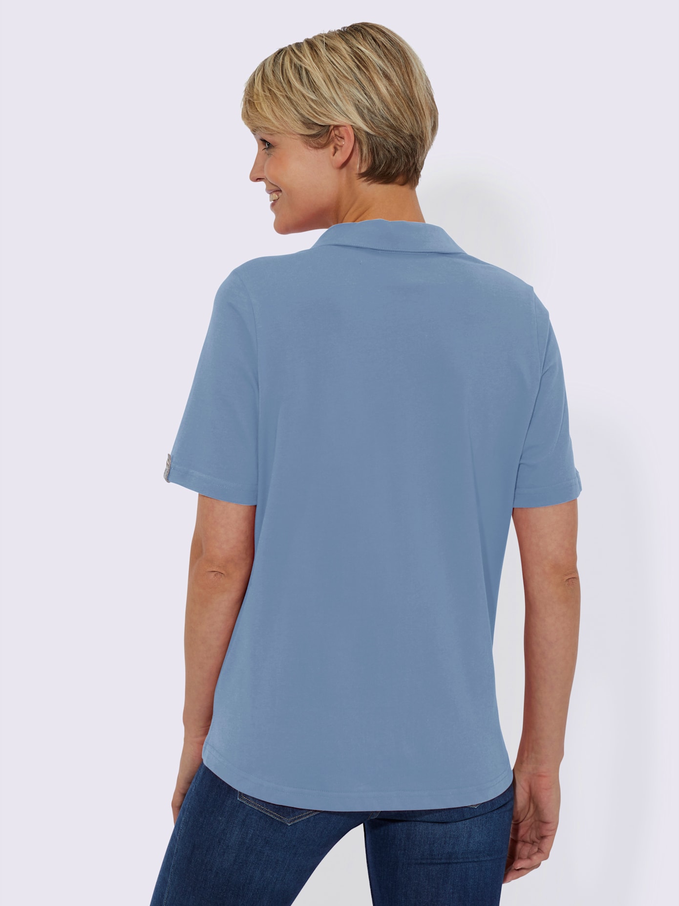 Polo sportif en mélange de matières confortable