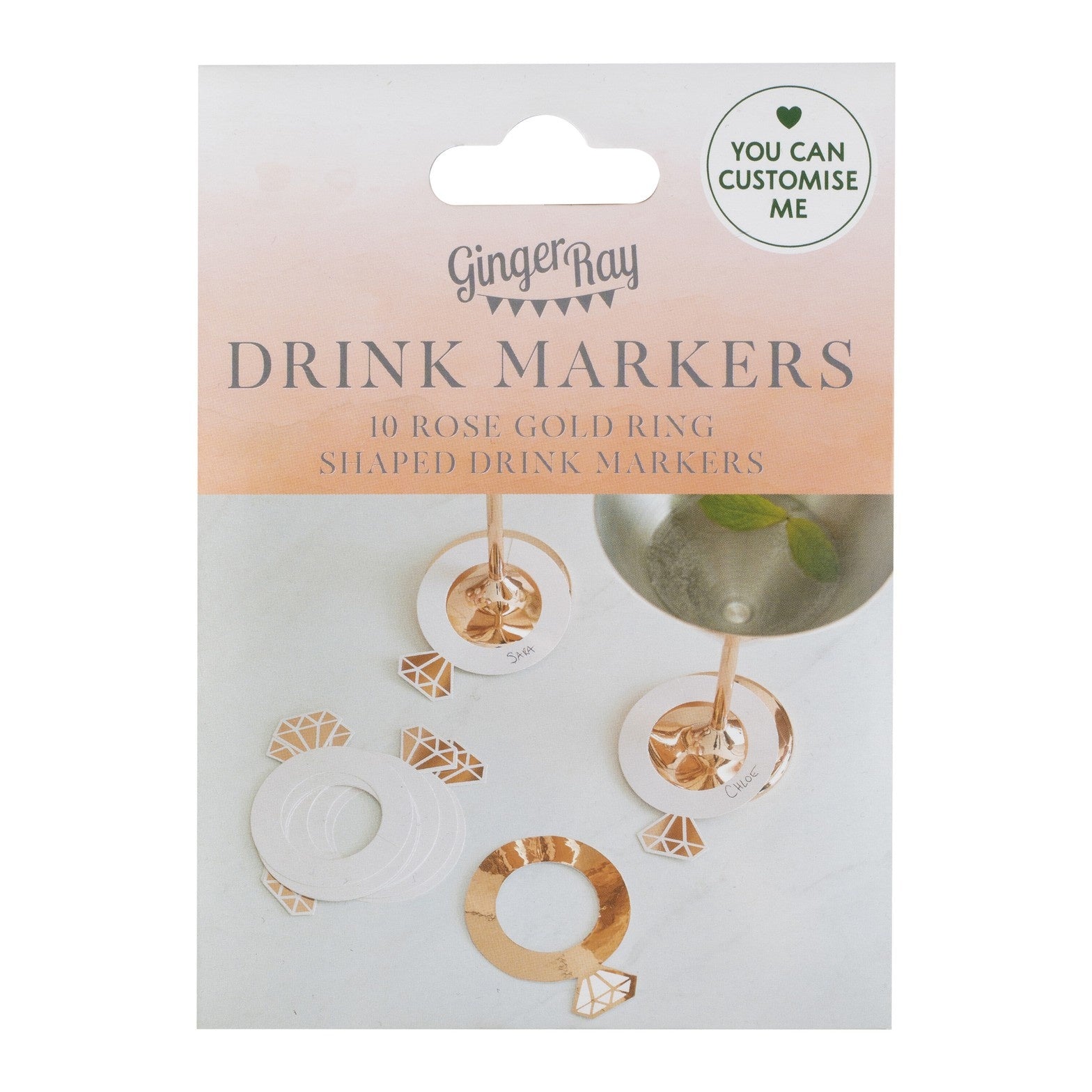 Glasmarkers Ring 10cm 10st