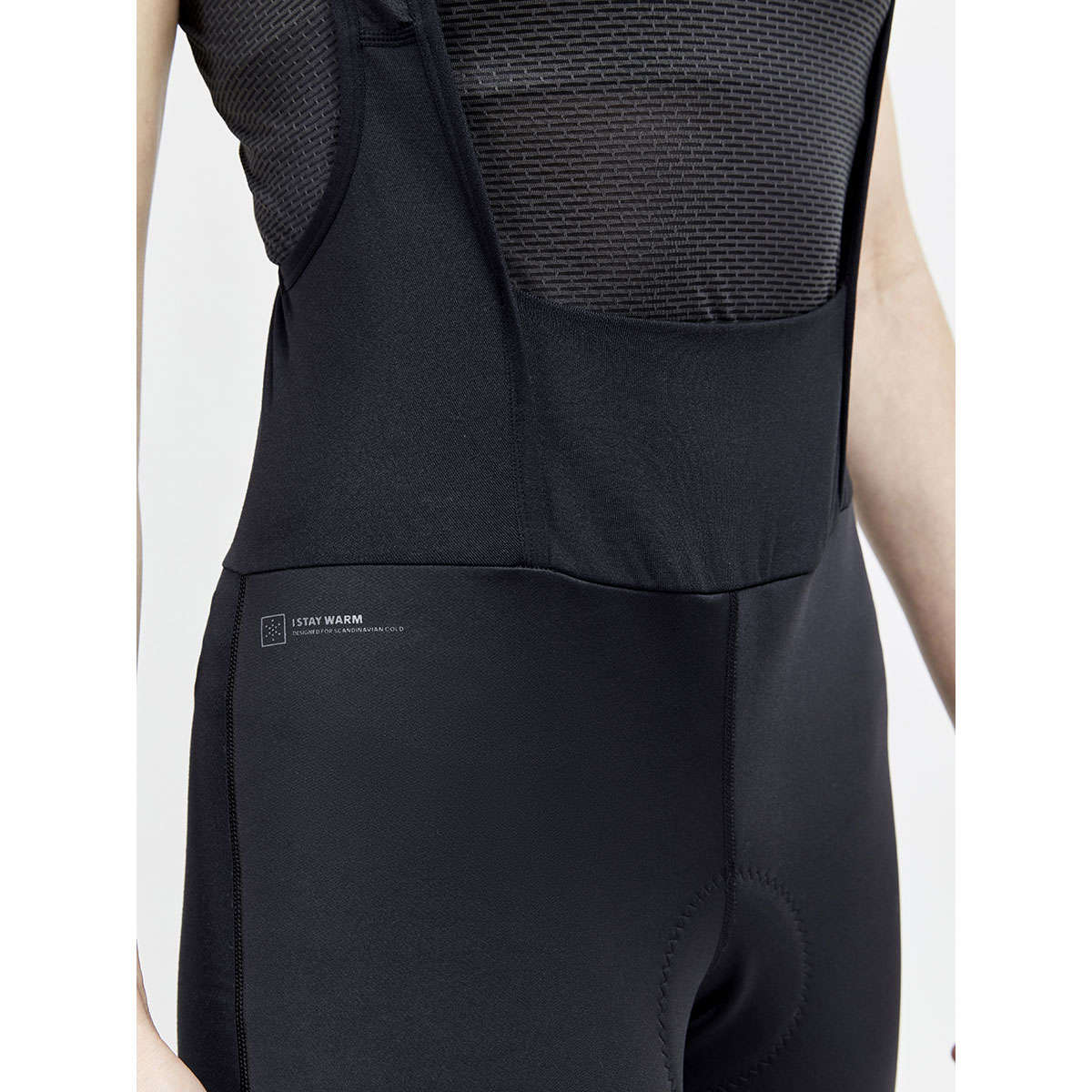 Craft Core Bike SubZ Wind Fietsbroek Lang Met Zeem en Bretels Zwart Dames