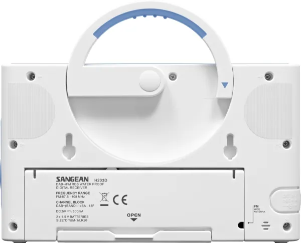 Sangean-H203D - DAB bærbar radio - 2 Watt - hvid