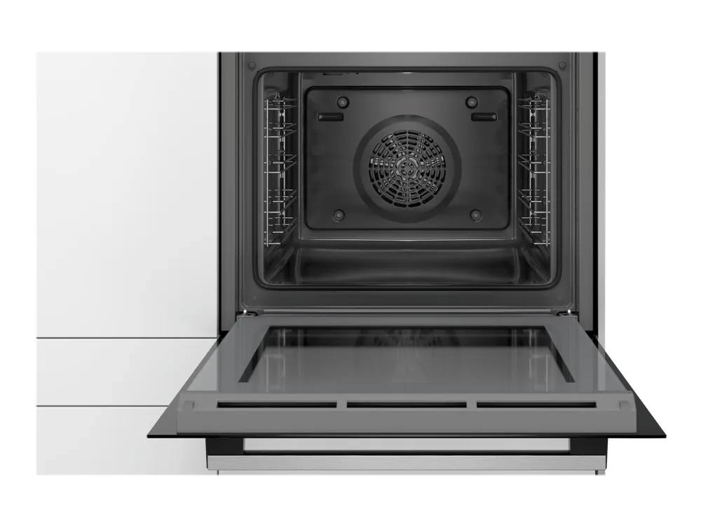 Siemens iQ100 HB510ABR0S - Ovn - til indbygning - niche - bredde: 56 cm - dybde: 55 cm - højde: 58.5 cm - Klasse A - rustfrit stål