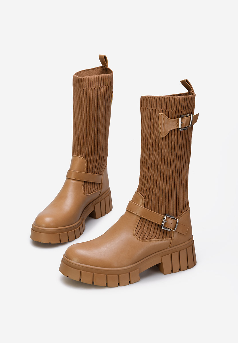 Bottes chaussettes bruns Rochelle