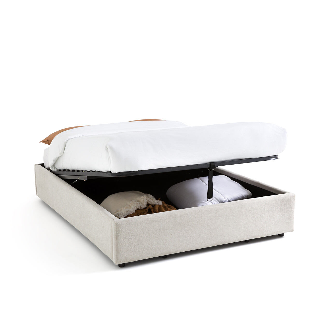 LA REDOUTE INTERIEURS<br>Cama baú com estrado de ripas rebatível, Papilla