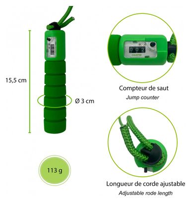 Corde à sauter verte