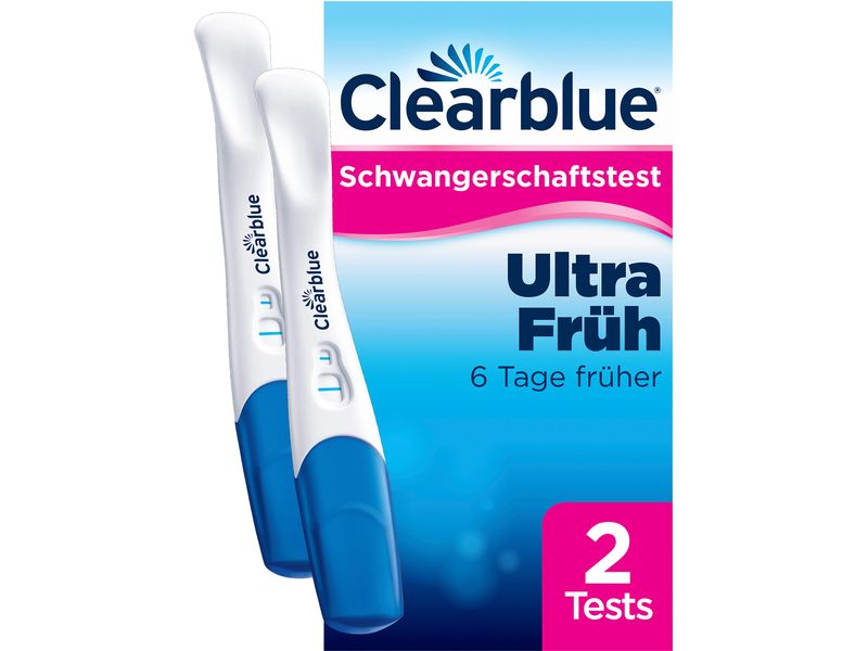 Clearblue Schwangerschaftstest Ultra Frühtest 2 Stück Frühtest auf Schwangerschaft
