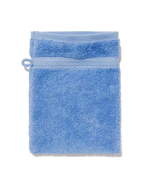 gant de toilette qualité supérieure bleu vif