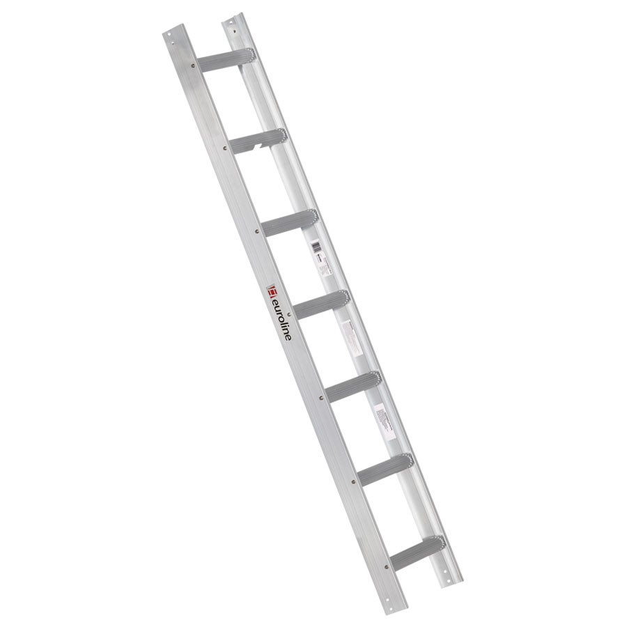 Euroline Premium Schoorsteenvegerladder 7 Sporten Natuurlijk Aluminium