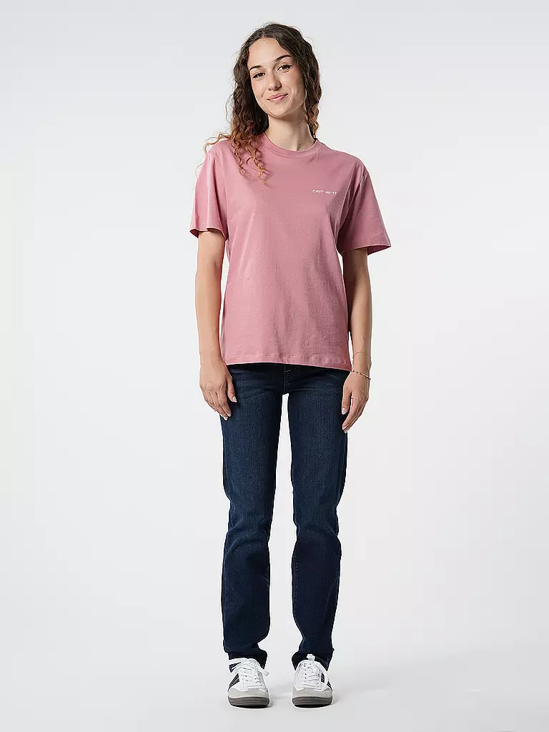 CARHARTT WIP T-Shirt SCRIPT EMBROIDERY rosa