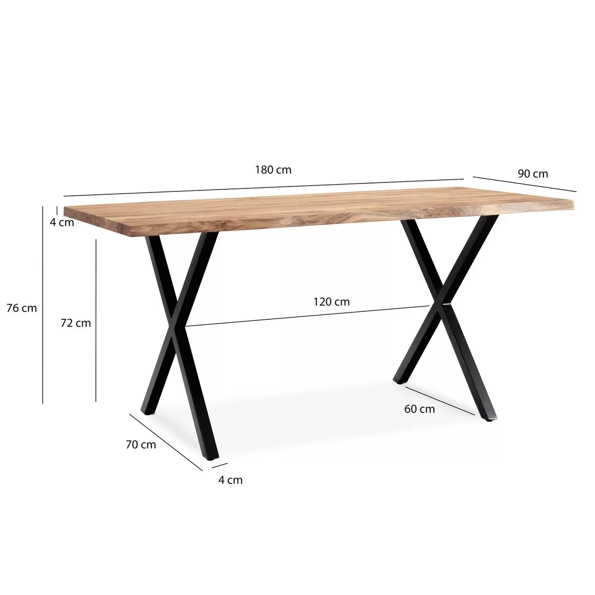 Schreibtisch Almada braun,schwarz