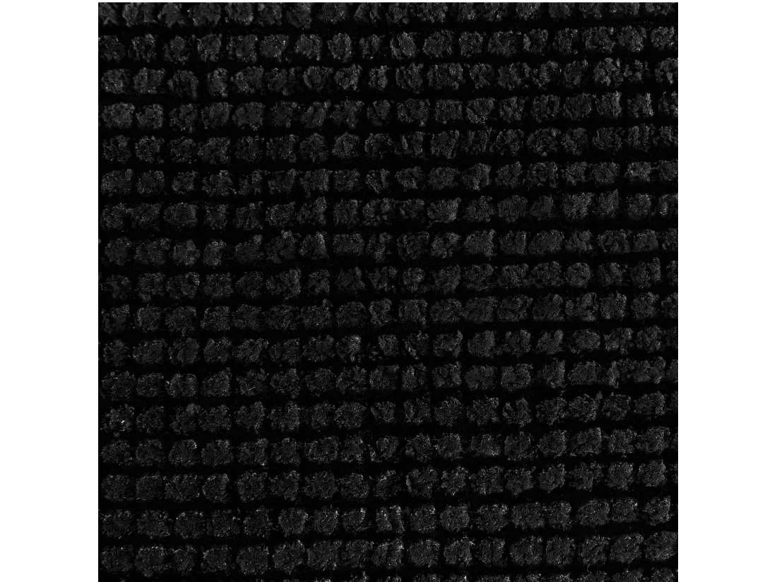 Tapis de Salle de bain Noir chenille 50 x 80 cm