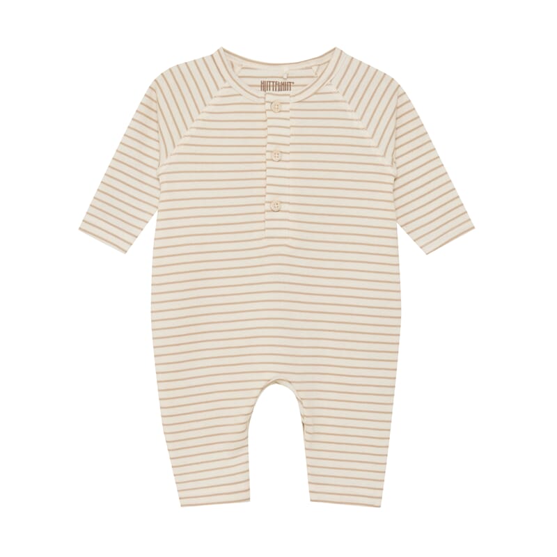 Romper LS YD stripe white pepper - Huttelihut - Rumpetroll