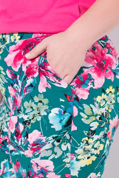 Culotte, weites Bein, Blumenmuster, amazonen stein