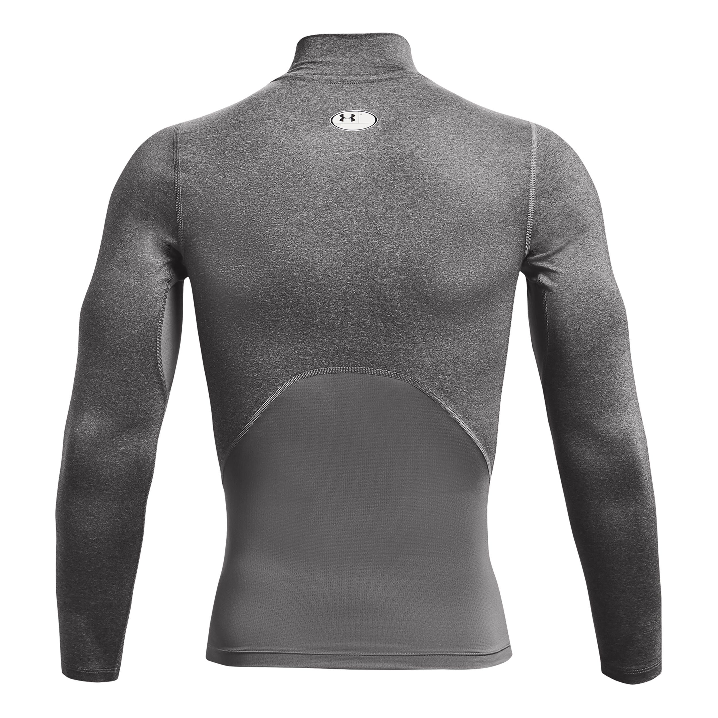 Under Armour Heatgear Comp Mock Haut Manches Longues Hommes - Gris