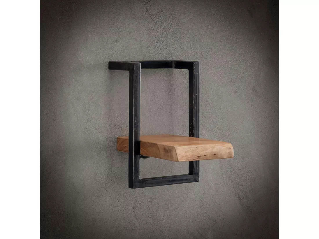 Etagère murale bois métal 20 cm MELBOURNE
