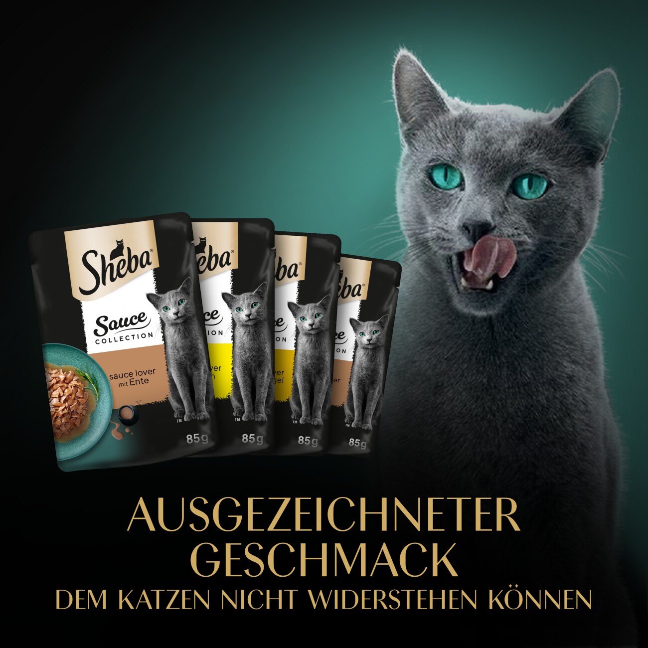 Sheba Sauce Collection Nassfutter Katze Adult, Mixpaket, in Sauce 12x85 g Geflügel Auswahl