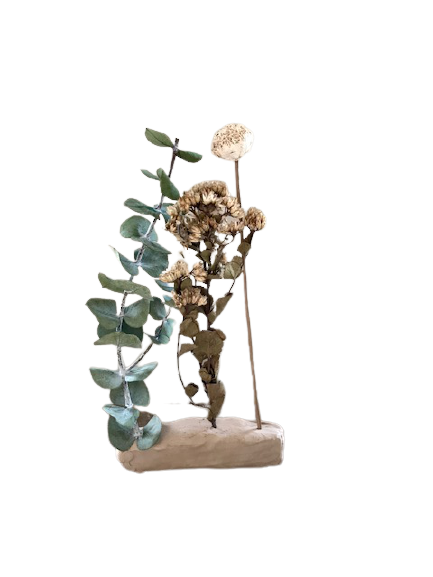 droogbloemen in klei