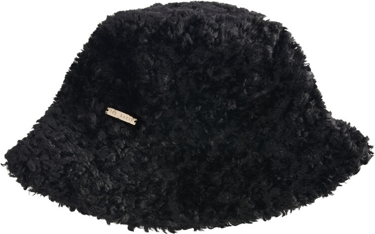 Ted Baker FLUFFYI Faux Shearling Bucket Hat Black