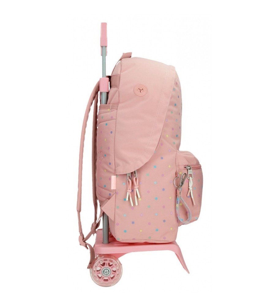 Mochila Escolar Pepe Jeans Pepe Jeans Carina com carrinho rosa
