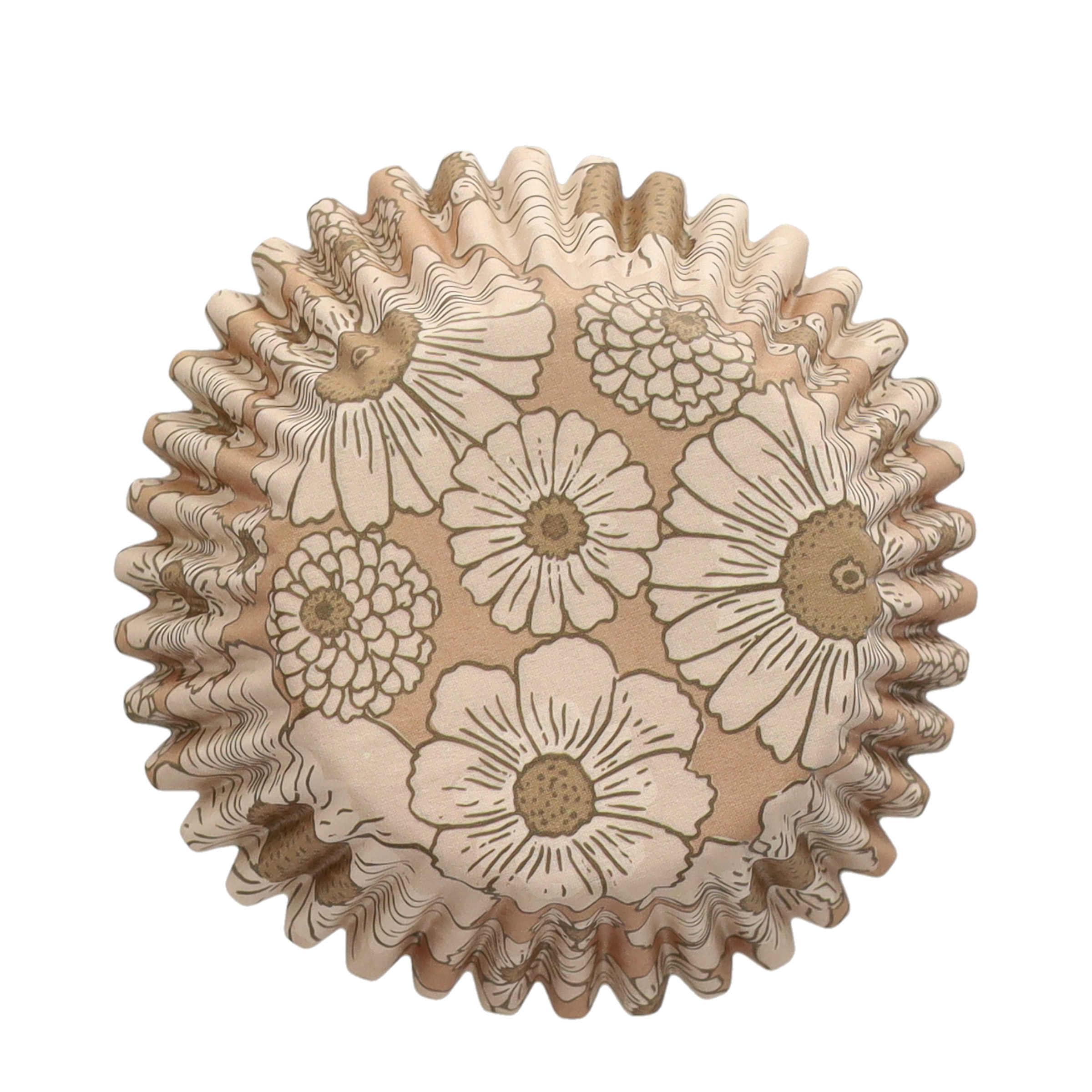 (50er Set) Einweg Papier Cupcake Förmchen Muffin Form Backform - Beach Flowers