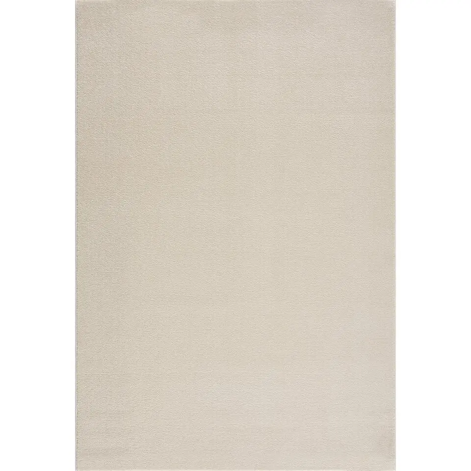 Uni Effen Laagpolig Vloerkleed Modern Creme - 160x230 CM