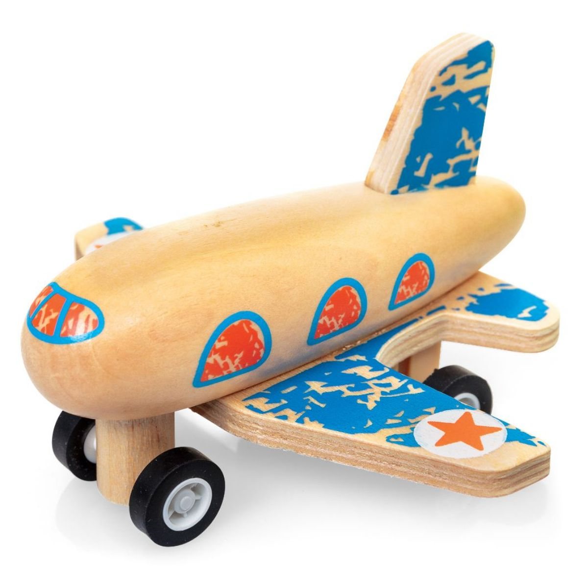 Wooden Pull-Back Aeroplane