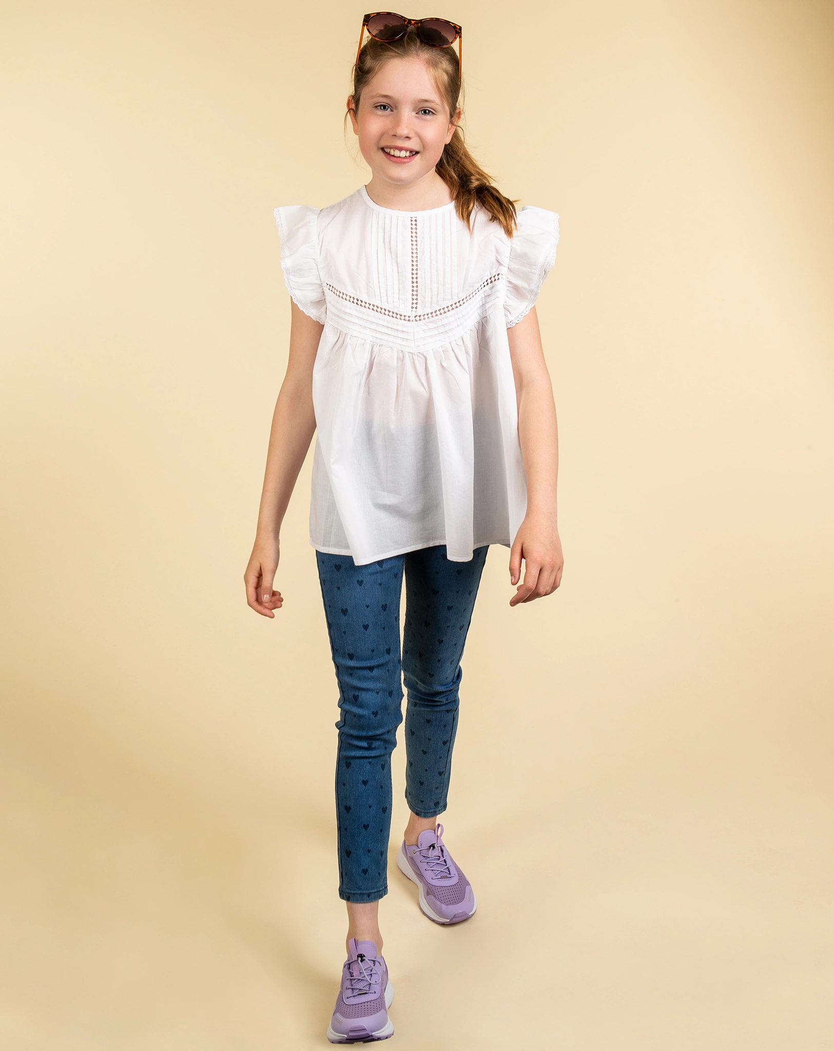 Jeggings HERZEN in mittelblau