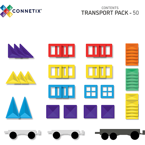 CONNETIX RAINBOW TRANSPORT PACK 50 PCS