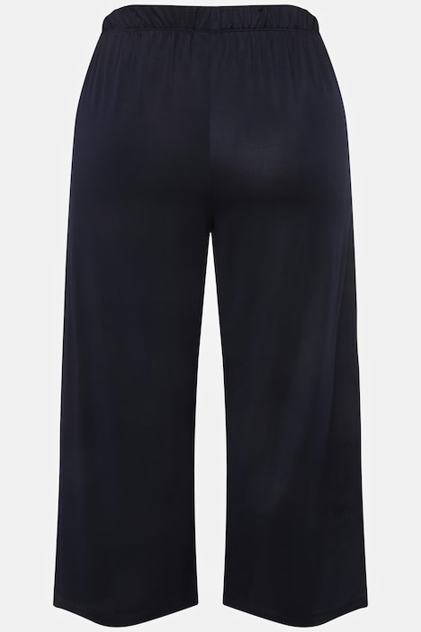 Slinky-Culotte, wadenlang, weites Bein, Elastikbund