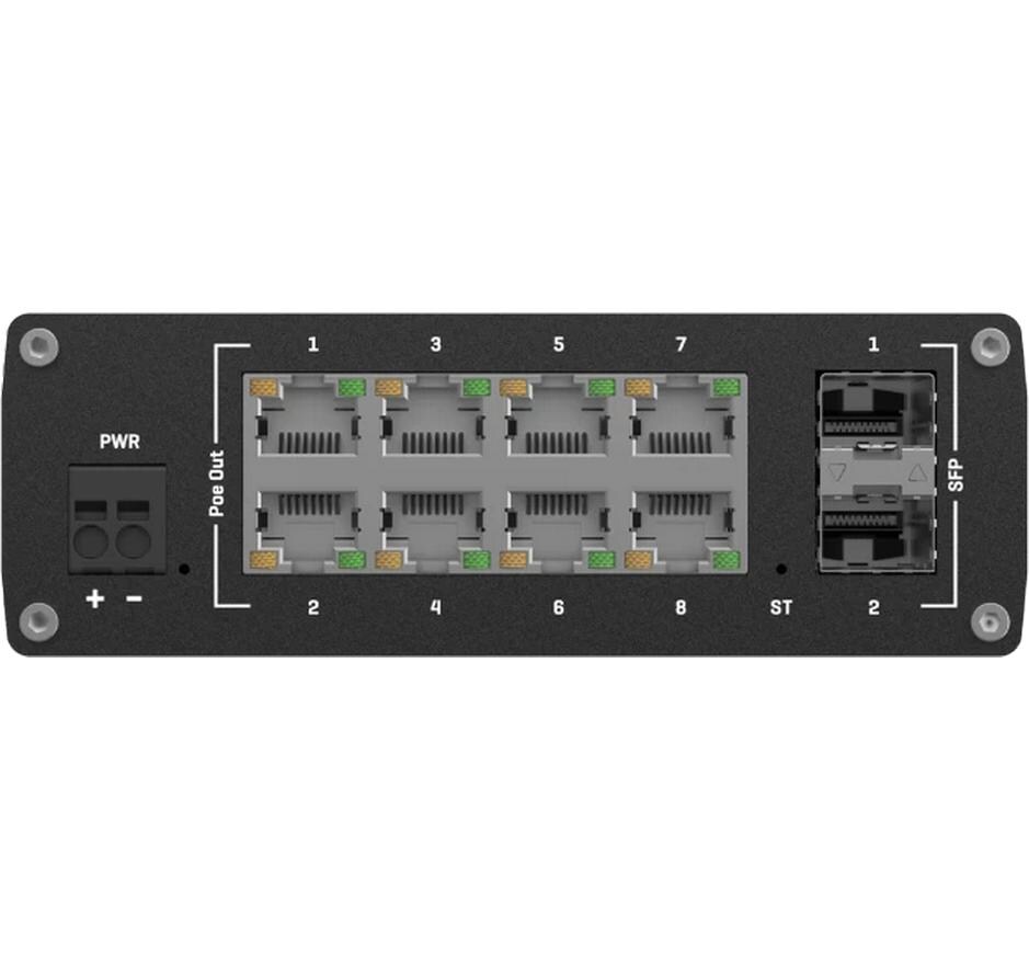 Rail PoE+ Switch TSW202 10 Port<br>Industrial Managed PoE+ Switch