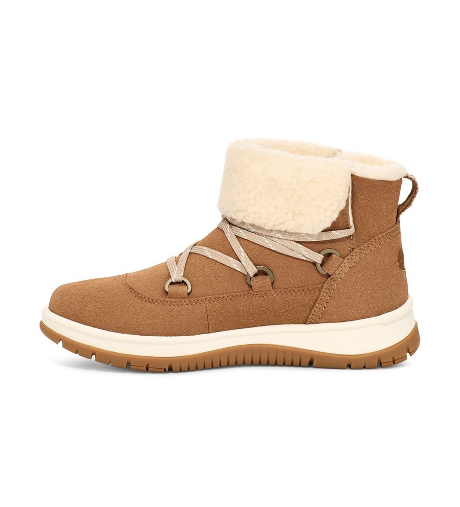 Botas de tornozelo UGG W Lakesider Heritage Lace em couro