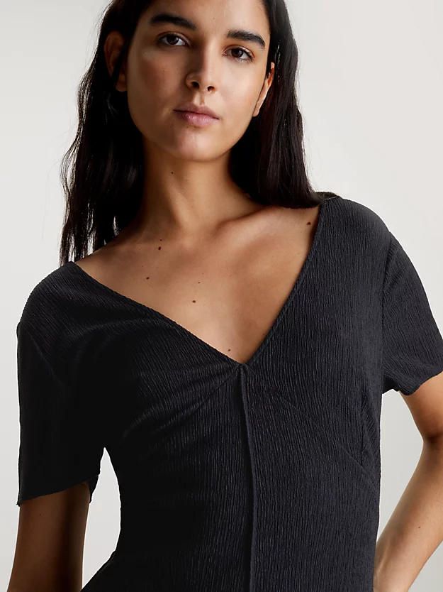Vestido longo curto com babados